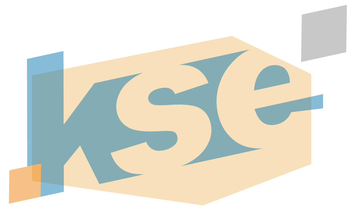 KSE Unternehmensgrafik - Logo auf Farbfläche